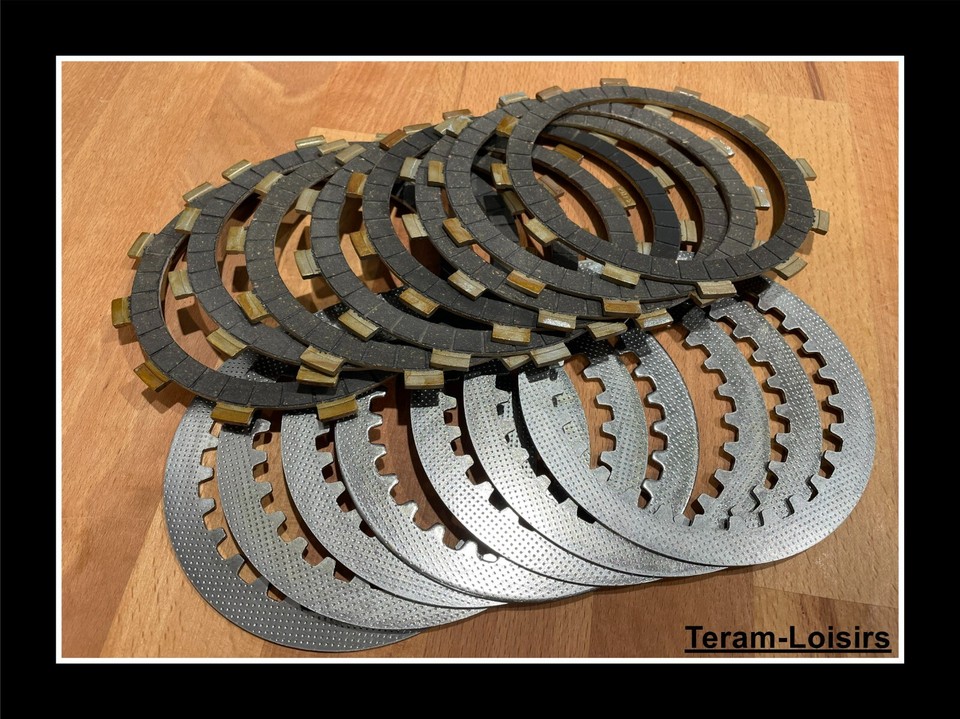 Kit Disques D'embrayage Yamaha XJ 900 Seca - 8 Garnus + 7 Lisses, Références OEM 4H7-16321-00 - 9