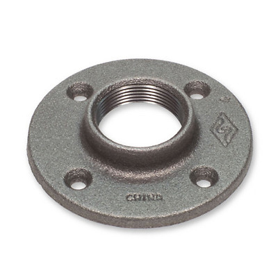 1-1/4'' BLACK MALLEABLE IRON FLOOR FLANGE fitting pipe npt