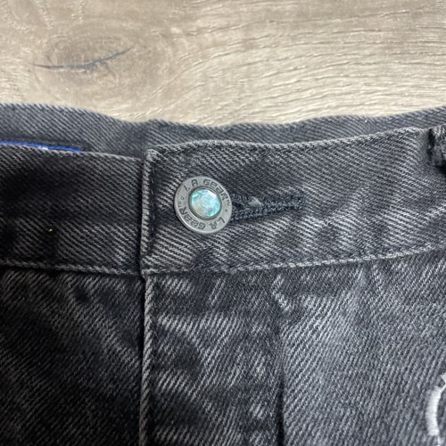 Vintage LA Gear Black Jeans Women's Sz 11 High Rise Embroidered Pockets - Picture 7 of 12
