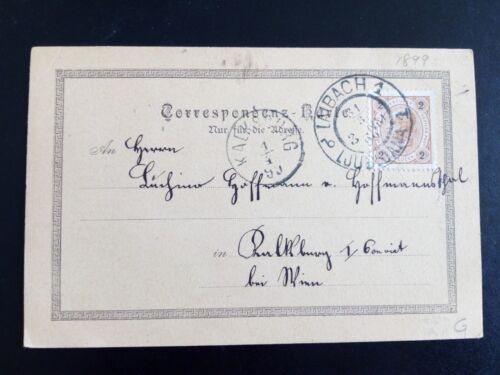 1899 EASTER POSTCARD GREETINGS FROM LJUBLJANA, SLOVENIA, POSTED