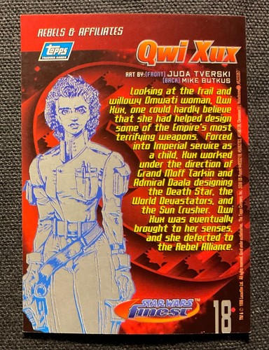 Star Wars Finest 1996 Topps Chromium Trading Cards + Refractor & Chase - Singles - Picture 37 of 358