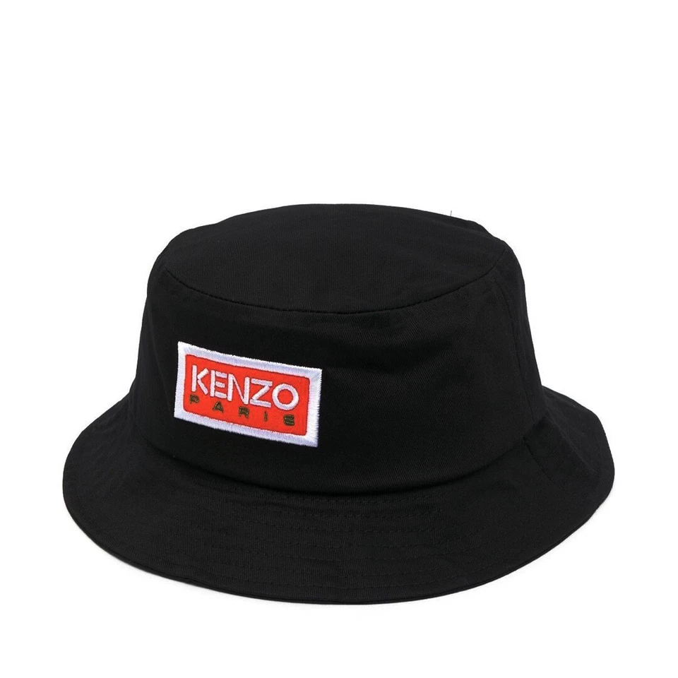 Kenzo Reversible Floral & Black Satin Bucket Hat - Image 3 of 3