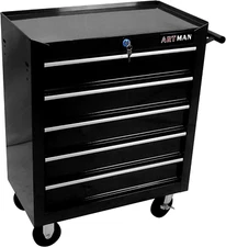 5-Drawer Tool Cart on Wheels, Rolling Tool Chest Storage, Trolley Organizer for