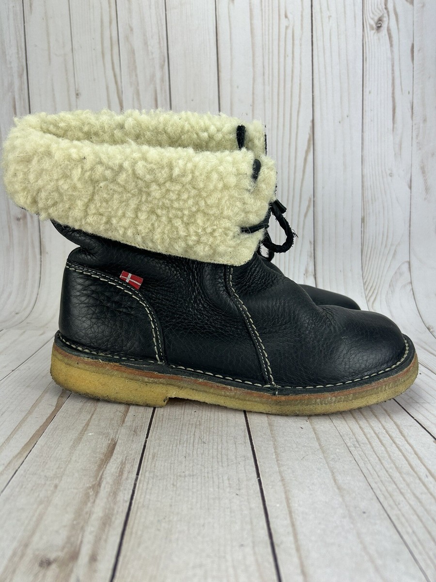 Duckfeet Arhus Boots Shearling Lined Crepe Sole Black  display picture 3