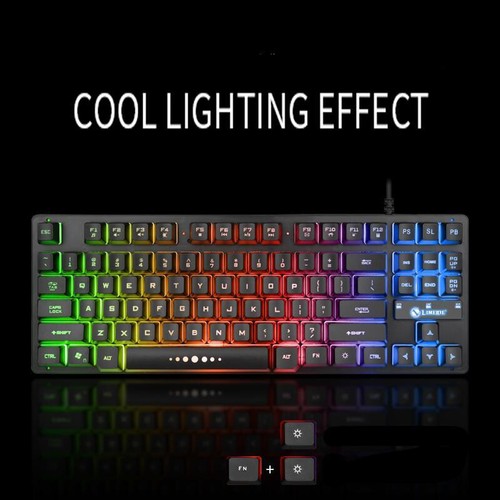 Gaming keyboard Wired Gaming Mouse Kit K87 Wired 87 Keys Mechanical With RGB - Zdjęcie 5 z 7