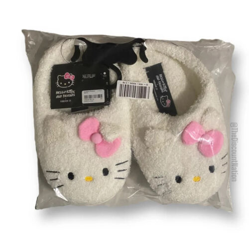 Hello Kitty FOREVER 21 Pink Plush House Slippers Women’s Size LARGE SEALED NWT - Picture 1 of 10