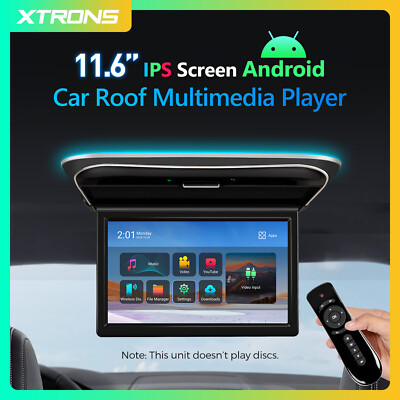 Car Flip Down LCD SUV MPV Roof Overhead 11.6'' Monitor Android HDMI Multi-Media