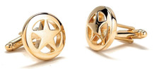 Lone Star Cufflinks Texas Lawmen Sheriff Shinny Gold Cuff Links Lonestar West