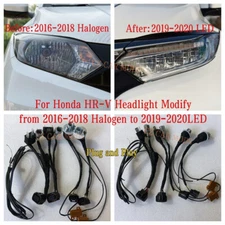 Headlight Adapter Wire For 2016 2017 2018 HONDA HR-V Halogen to 2019 2020 LED