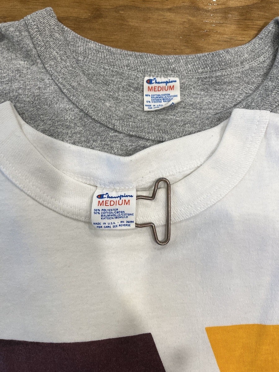 Vintage 80s Champion T-Shirt Single Stitch USA Made College Mens M