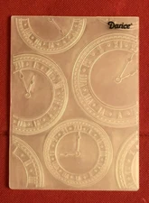Darice Embossing Essentials Folder CLOCK BACKGROUND