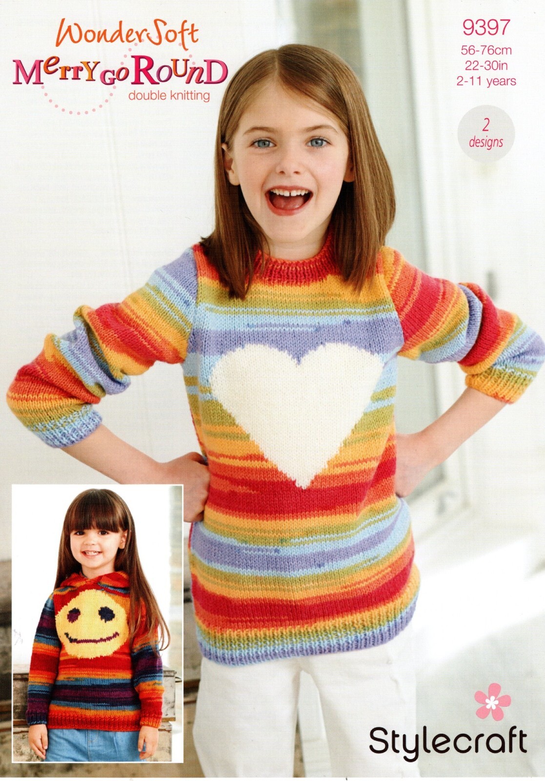 Stylecraft DK Knitting Pattern - 9397 Children's Sweater & Hoodie