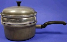 Vintage Vita Craft Double Boiler Aluminum Sauce Pan With Lid #202 Made In USA