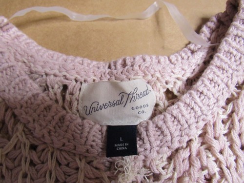 Universal Thread Women Pink Pullover Sweater Loose Knit Size Large New S41 - Picture 6 of 7