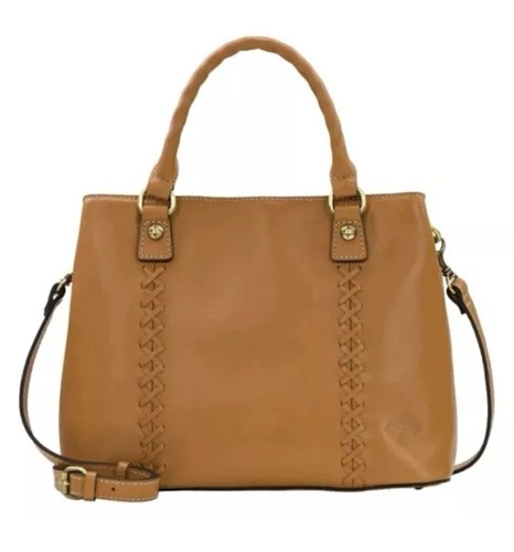 Patricia Nash Dorothy Satchel/Crossbody Leather w/Dustbag Hazelnut NWT