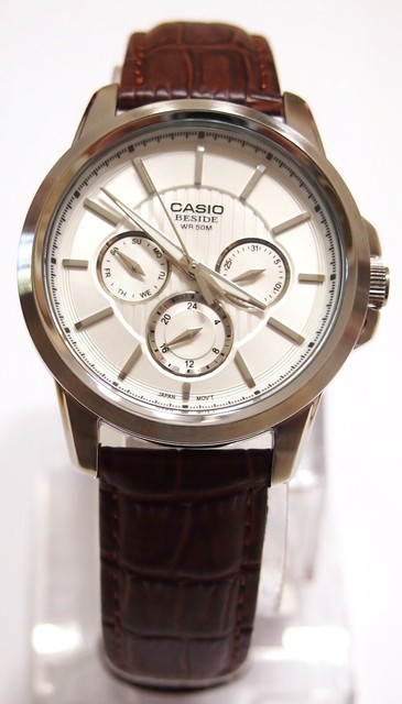 Casio Beside Mens Classic Analog White Watch Bem-307l-7 100 Original for  sale online | eBay