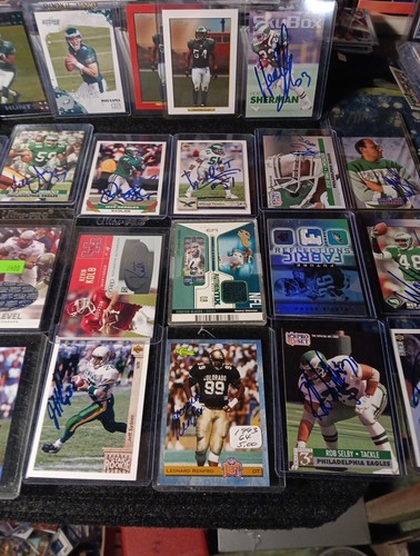 1990s 2000s Philadelphia Eagles 52 Card Lot Autos Patches Rookies And Stars - Picture 5 of 8