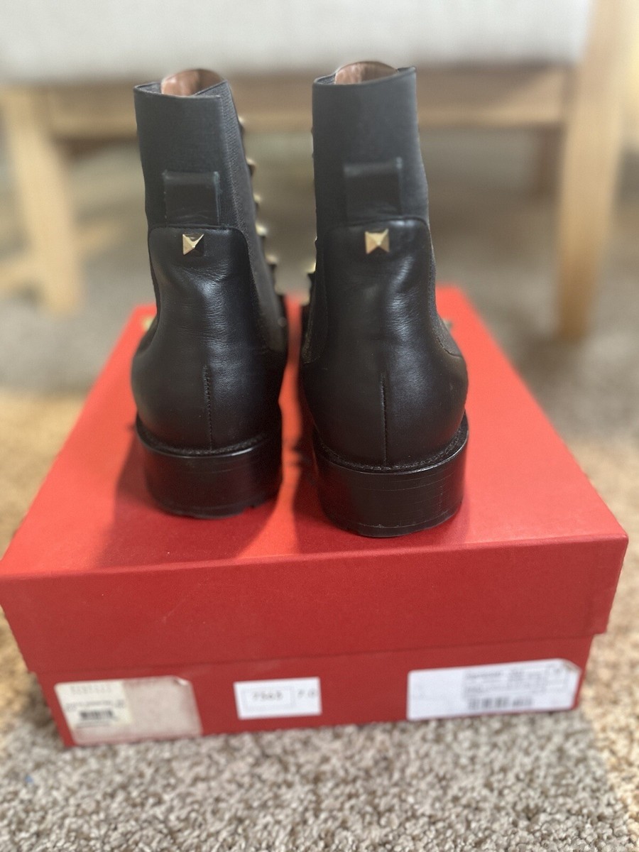 Valentino Garavani Beatle Rockstud Boot Black Chelsea Size Valentino Garavani Beatle Rockstud Boot Black Chelsea Size