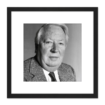 Warren Portrait Premierminister Ted Heath Foto quadratisch gerahmtes Wandbild 9 x 9 Zoll