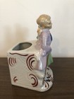 Vintage Made In Japan Hand Painted 18th Century Style Man & Woman Planter Pot — photo 4
