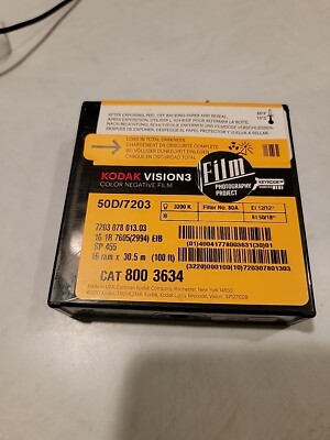 Kodak VISION3 50D Color Negative Film 7203 16mm, 100' Roll Brand New Refrigerate