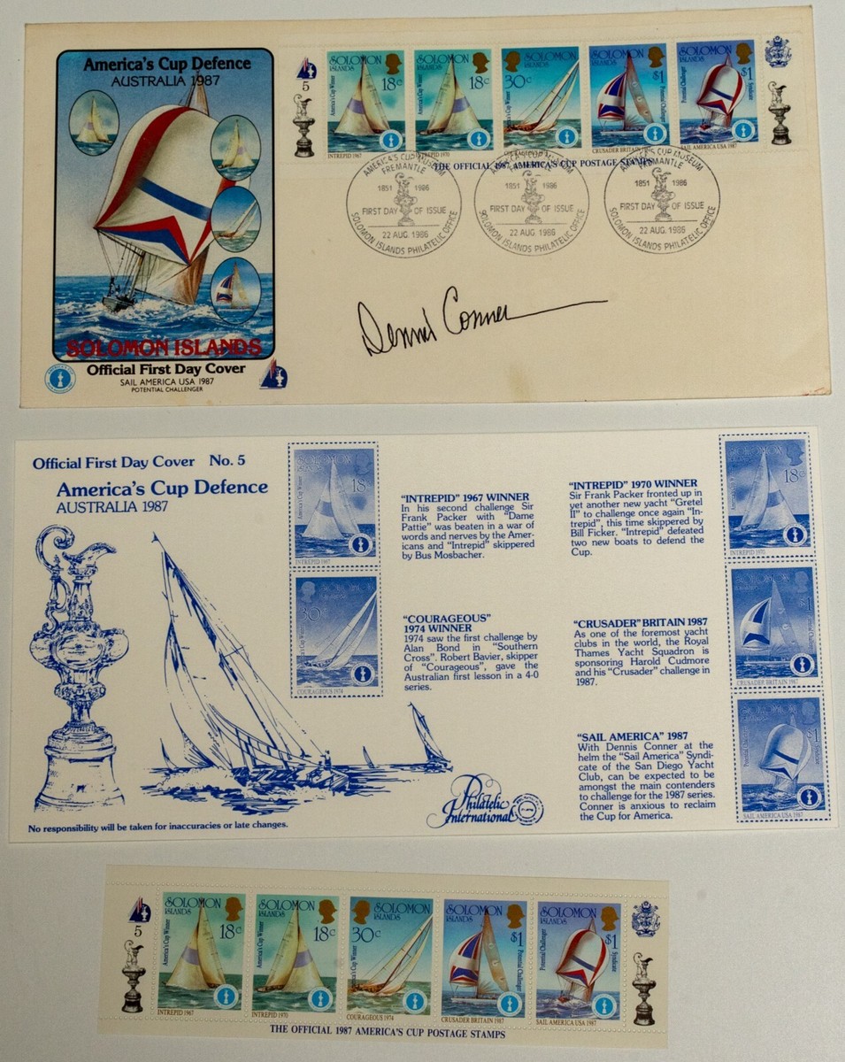 Dennis Conner 1987 America's Cup Official First Day Cover