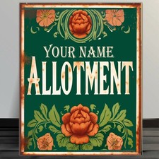 PERSONALISED ALLOTMENT GARDEN WORKSHOP SHED GIFT Retro Metal SIGN RNG04