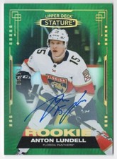 2021-22 Stature Photo Variant Rookie Autograph Green #145 Anton Lundell 06/10
