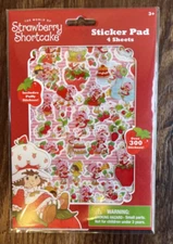 New Strawberry Shortcake Vintage Style Stickers Pad Puffy Over 300 4 Sheets