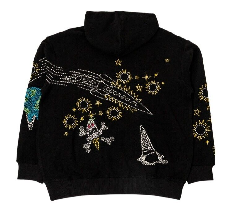 ICECREAM Embroidered Cotton Graphic Hoodie | eBay