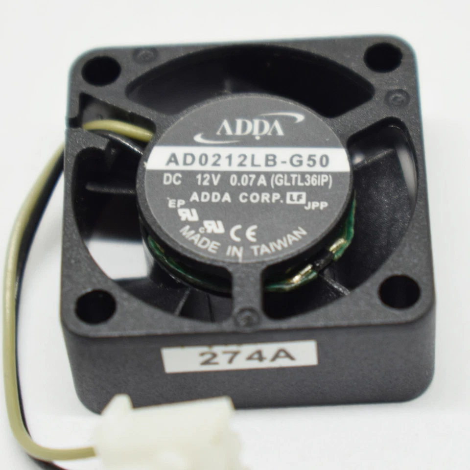 1pc ADDA AD0212LB-G50 25x25x10mm 2510 12V 0.07A 2pin DC Brushless Cooling Fan - Image 2 of 4
