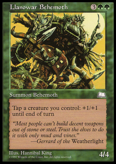 Magic the Gathering MTG Llanowar Behemoth (132) Weatherlight   LP