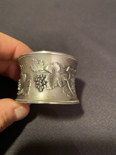 Vintage Silver Plate Napkin Ring Engraved SM - Picture 4 of 6