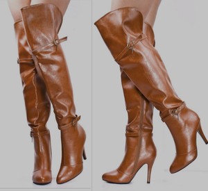 tan knee high stiletto boots