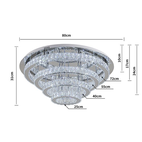 Luxury Chandelier LED Ceiling Crystal Lights Chic Lamps Kitchen Hallway Lighting - Picture 157 of 217
