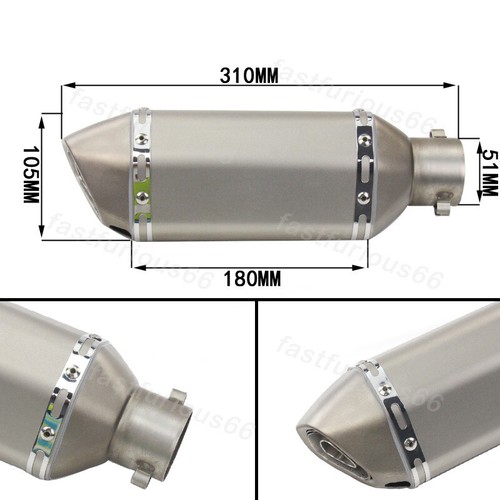 For CF-moto Papio 125 2023 Slip On Exhaust Middle Link Pipe Muffler Tips Escape - Picture 2 of 12