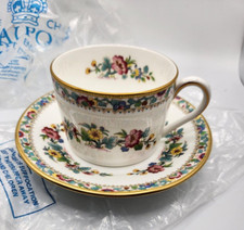 Coalport Ming Rose Bone China England Flat Cup and Saucer drinkware