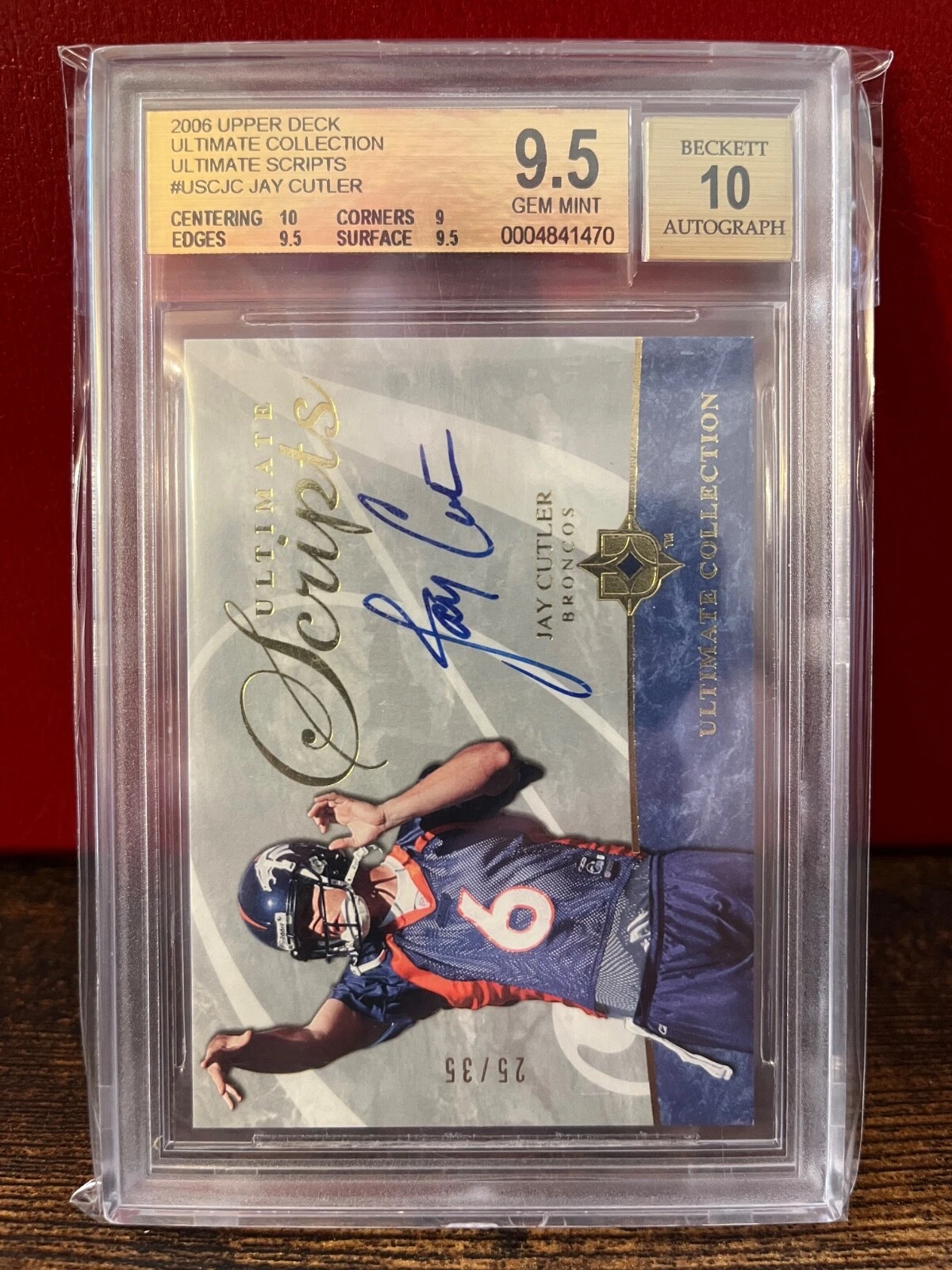 Jay Cutler Ultimate Collection Ultimate Scripts #USCJC Base