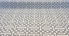 Sunbrella Fretwork Gray Dawn Outdoor Upholstery Fabric By the yard