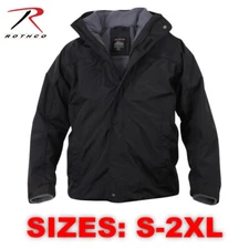 Rothco 7704 Black All Weather 3-in-1 Fleece Lined Waterproof Jacket