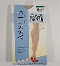 Spanx Assets High Waist Mid Thigh Shaper Women's Size 3 Nude New