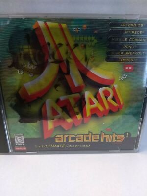 ATARI ARCADE HITS VOL 1 PC Computer Game Asteroids Centipede Pong Tempest
