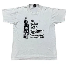 Vintage 1991 Still Marching Martin Luther King Jr. MLK Shirt Men's Large
