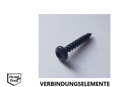 Schwarze Holzschrauben Spanplattenschrauben LINSENKOPF TORX EDELSTAHL A2 SCHWARZ