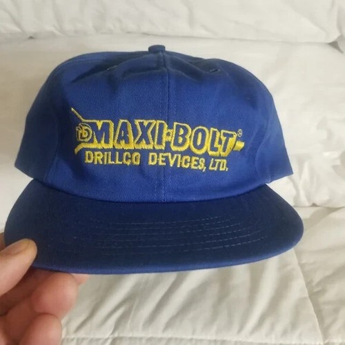 VINTAGE TRUCKER HAT NEW MADE IN USA MAXIBOLT DRILL CO 1980s - Picture 4 of 5