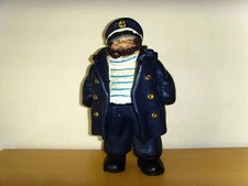 Used - Captain Figure With Decorated Clay Pipe