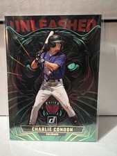 2025 Panini Donruss Baseball Unleashed Charlie Condon Green Laser SP RC Rookie