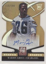 2014 Panini Elite Rookie Status Gold Die-Cut 115/199 Marion Grice #167 Auto no9