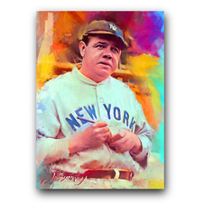 Babe Ruth #82 Art Card Limited 24/50 Edward Vela Signed (New York Yankees)