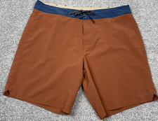 Patagonia Wavefarer Board Shorts Mens 38 Rust Brown Surf Swim 19"